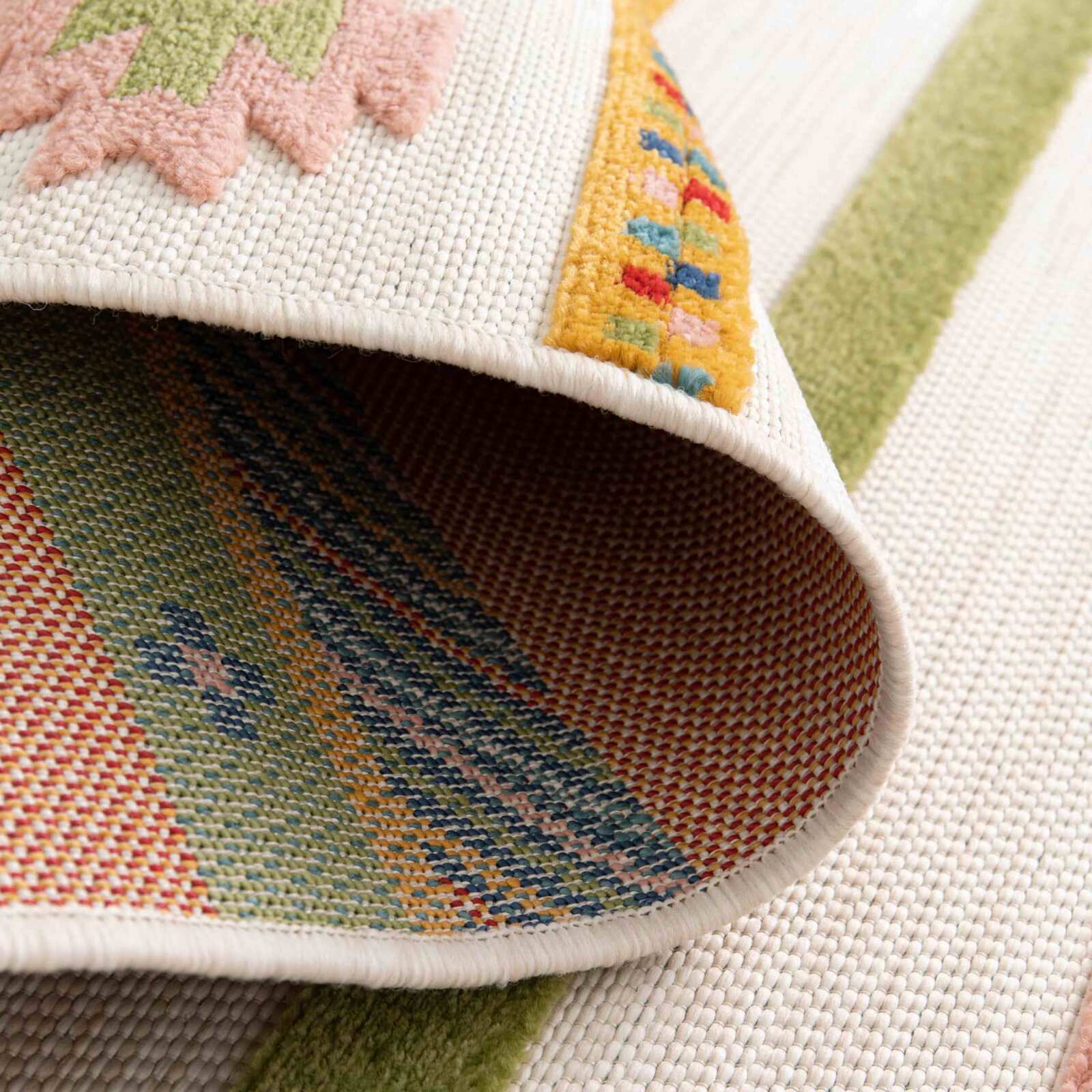 Tappeto a fantasia rettangolare in polipropilene a pelo corto