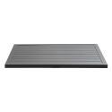 Piano tavolo quadrato in alluminio nero 60x60 cm per gamba Klipo