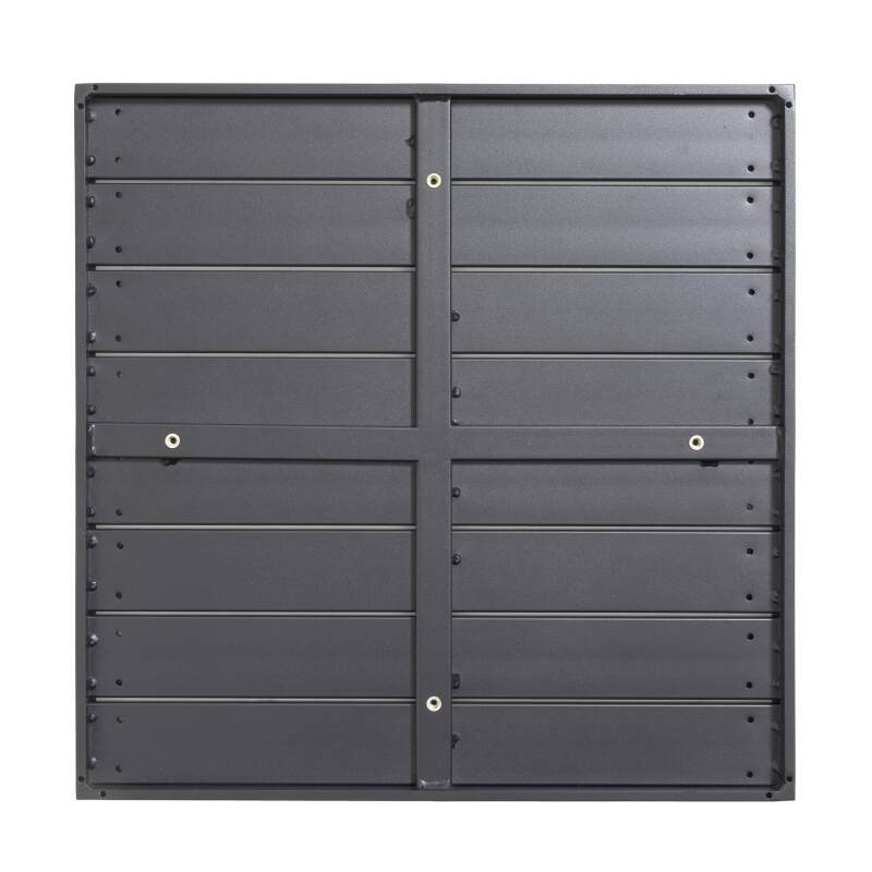 Piano tavolo quadrato in alluminio nero 60x60 cm per gamba Klipo