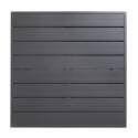 Piano tavolo quadrato in alluminio nero 60x60 cm per gamba Klipo
