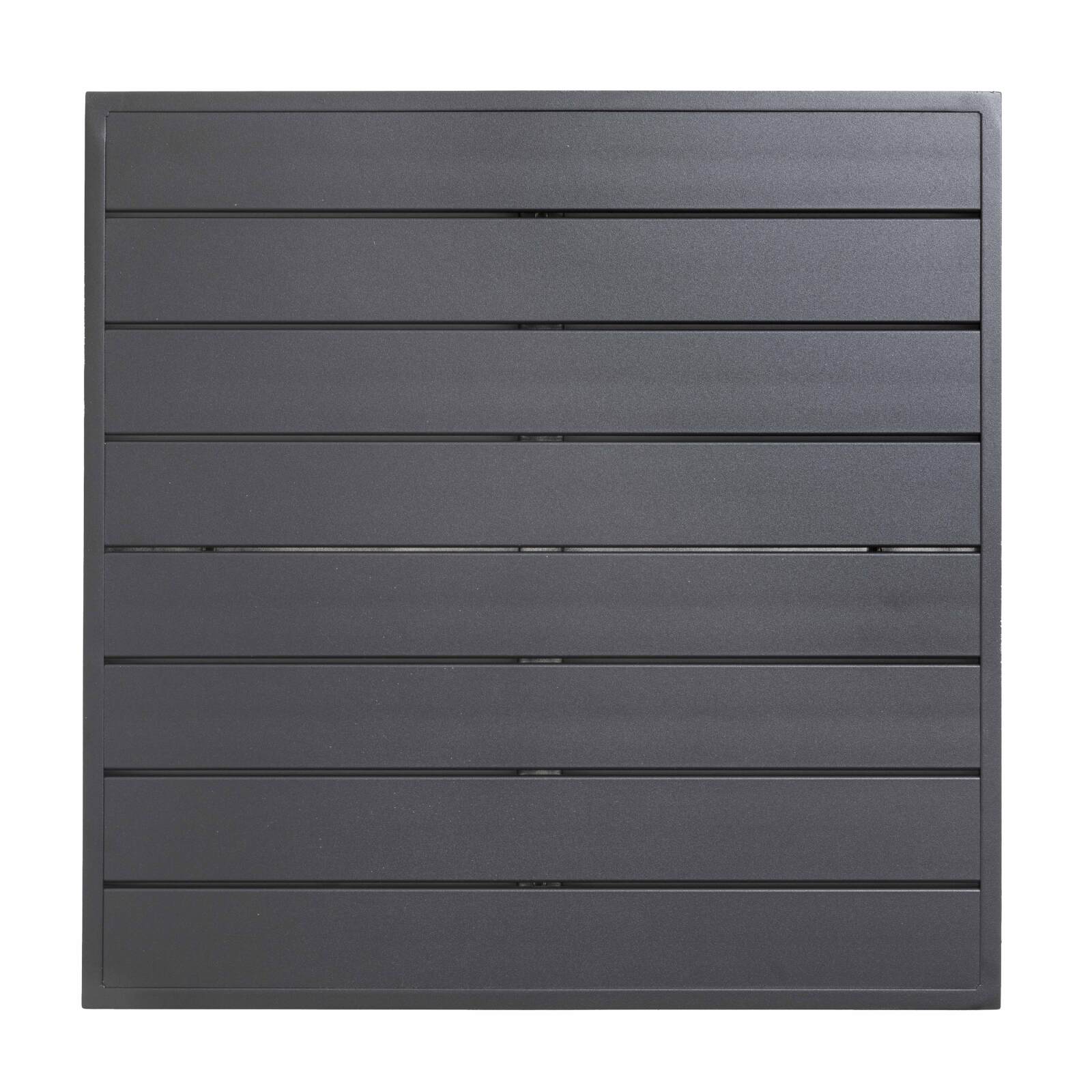 Piano tavolo quadrato in alluminio nero 60x60 cm per gamba Klipo