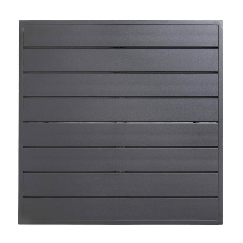 Piano tavolo quadrato in alluminio nero 60x60 cm per gamba Klipo
