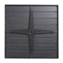 Piano tavolo quadrato in alluminio nero 60x60 cm per gamba Klipo