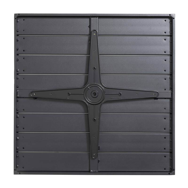 Piano tavolo quadrato in alluminio nero 60x60 cm per gamba Klipo