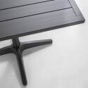 Piano tavolo quadrato in alluminio nero 60x60 cm per gamba Klipo