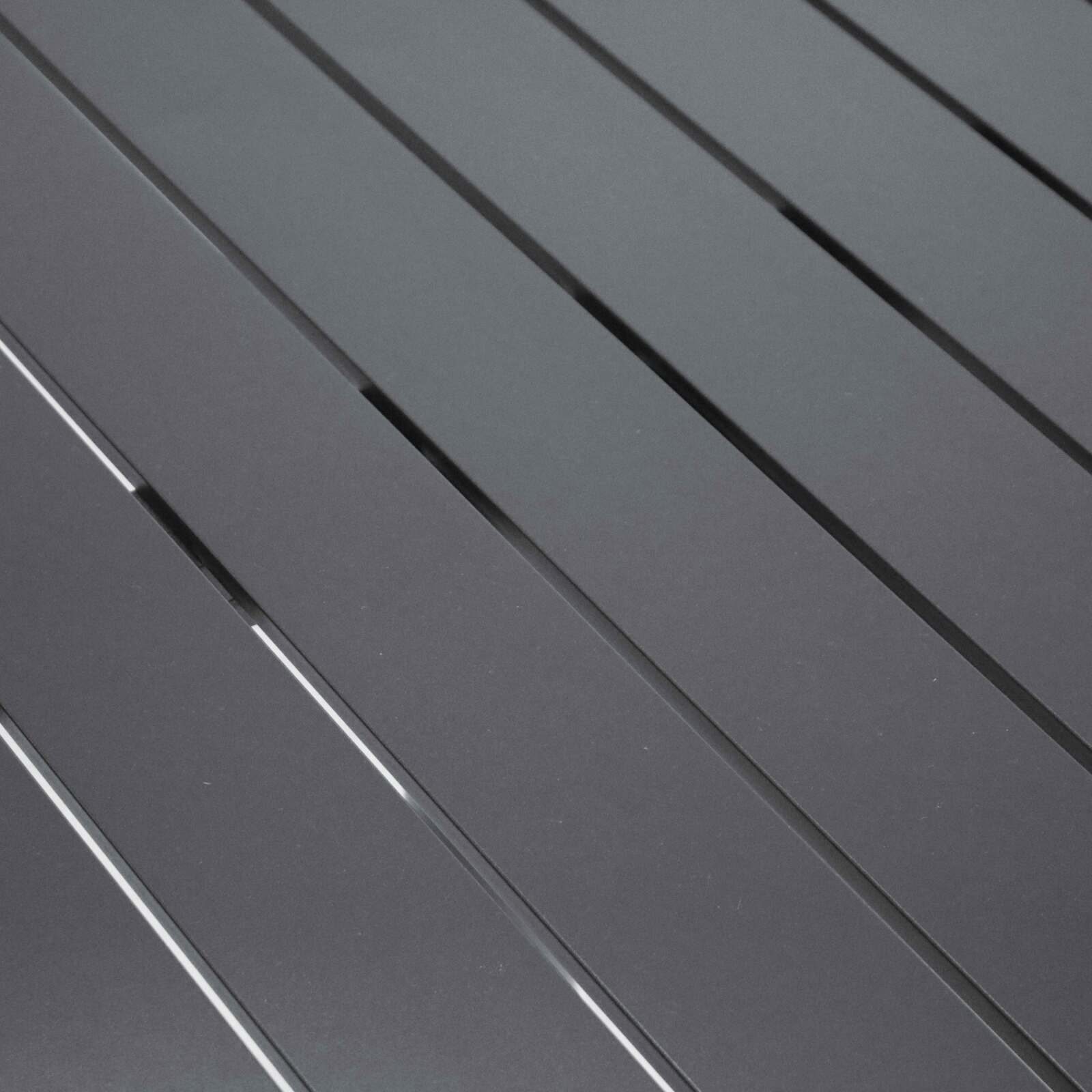 Piano tavolo quadrato in alluminio nero 70x70 cm