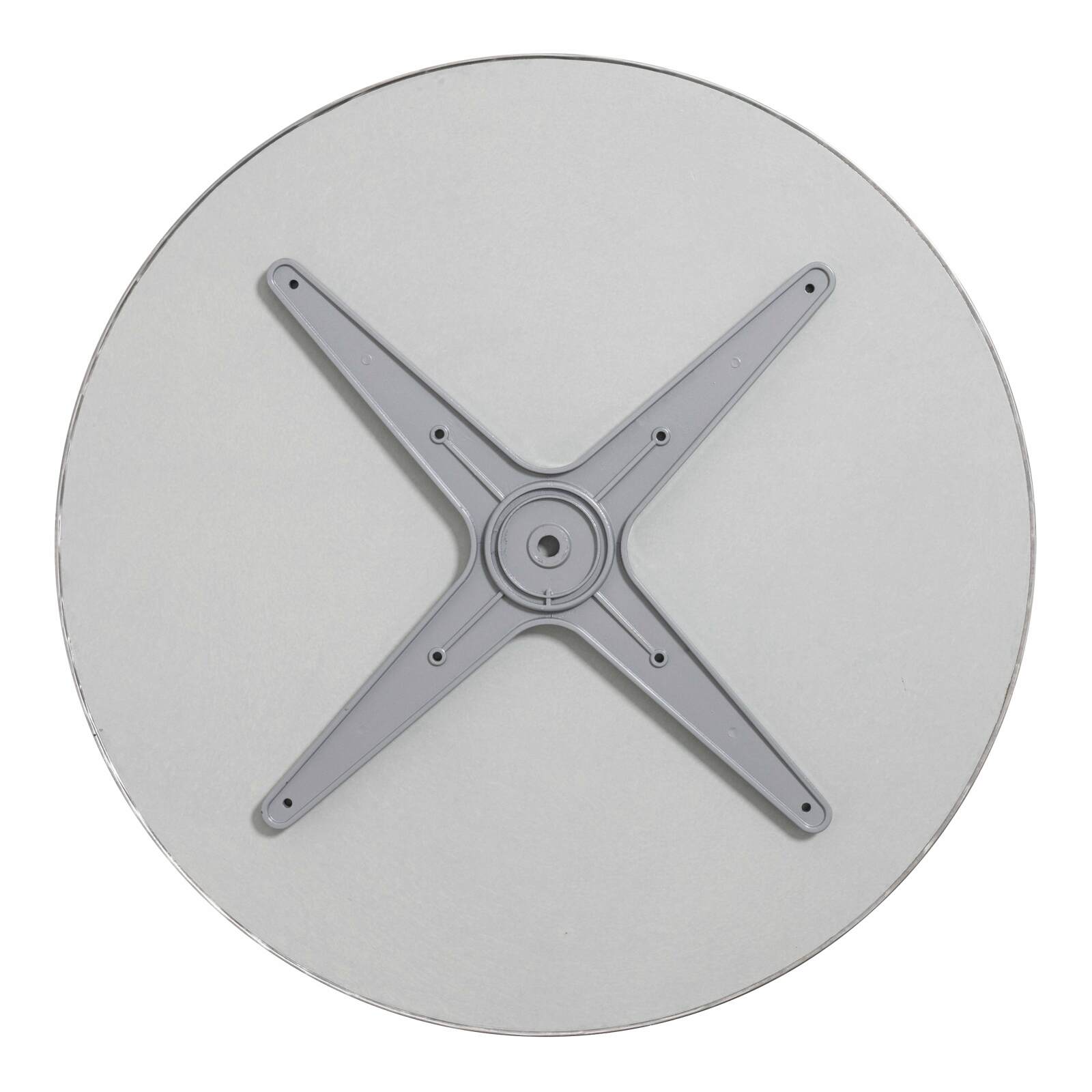 Vassoio tondo in legno e acciaio inox Ø60 cm