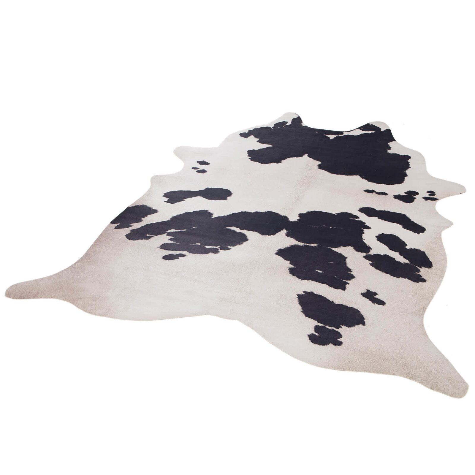 Tappeto in finta pelle di vacchetta 155 x 190 cm