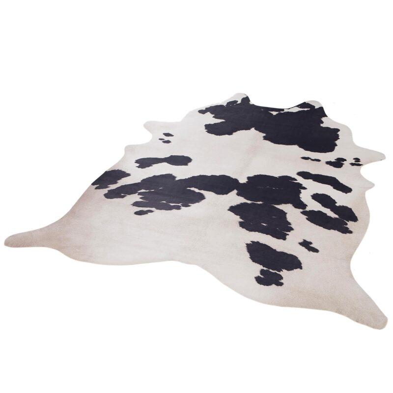Tappeto in finta pelle di vacchetta 155 x 190 cm