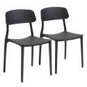 Set di 2 sedie da terrazza in plastica