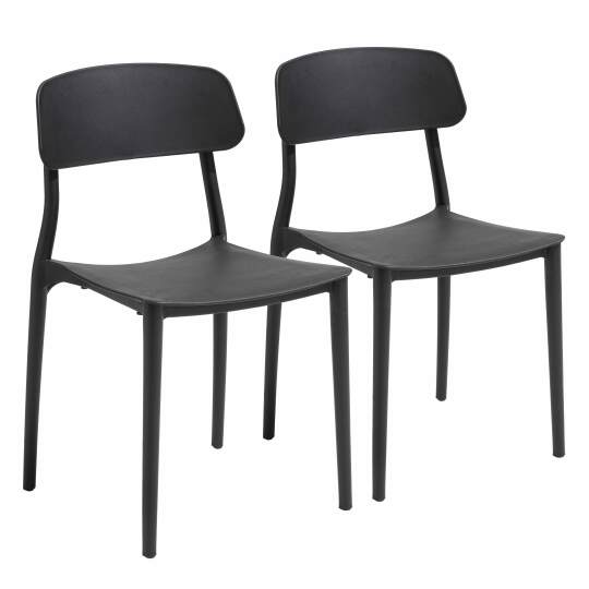 Set di 2 sedie da terrazza in plastica