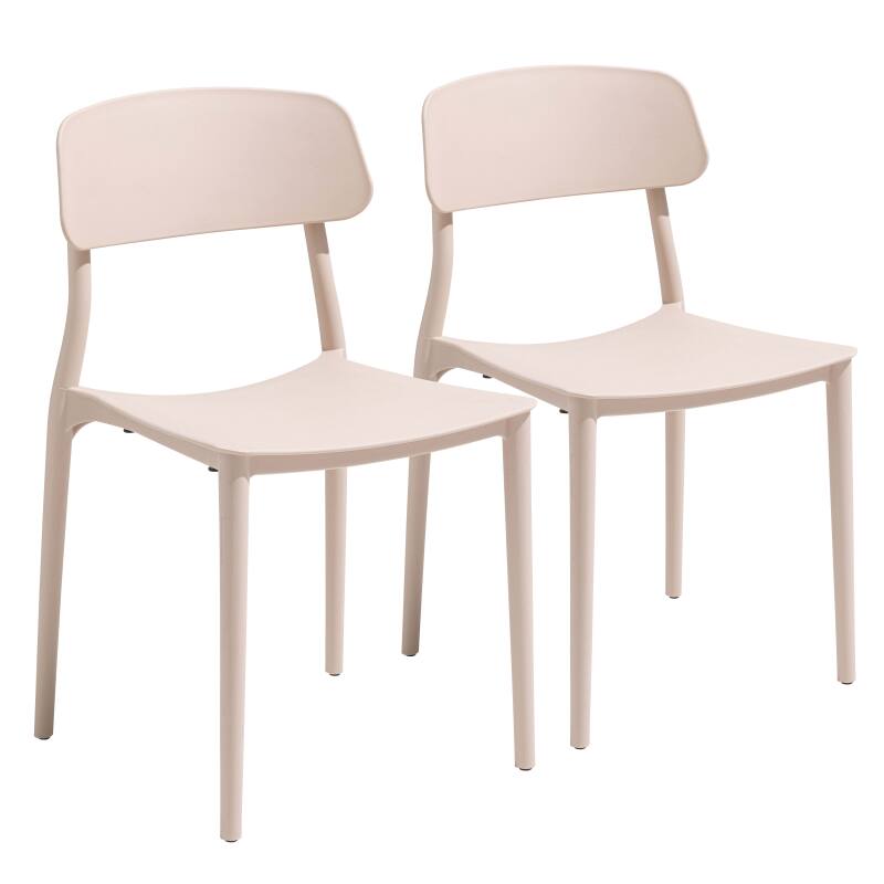Set di 2 sedie da terrazza in plastica