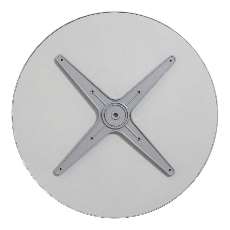 Piano tavolo rotondo in truciolare e acciaio inox Ø70 cm