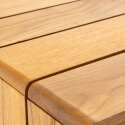 Set di 2 lettini prendisole in alluminio e legno di teak FSC® e ripiano