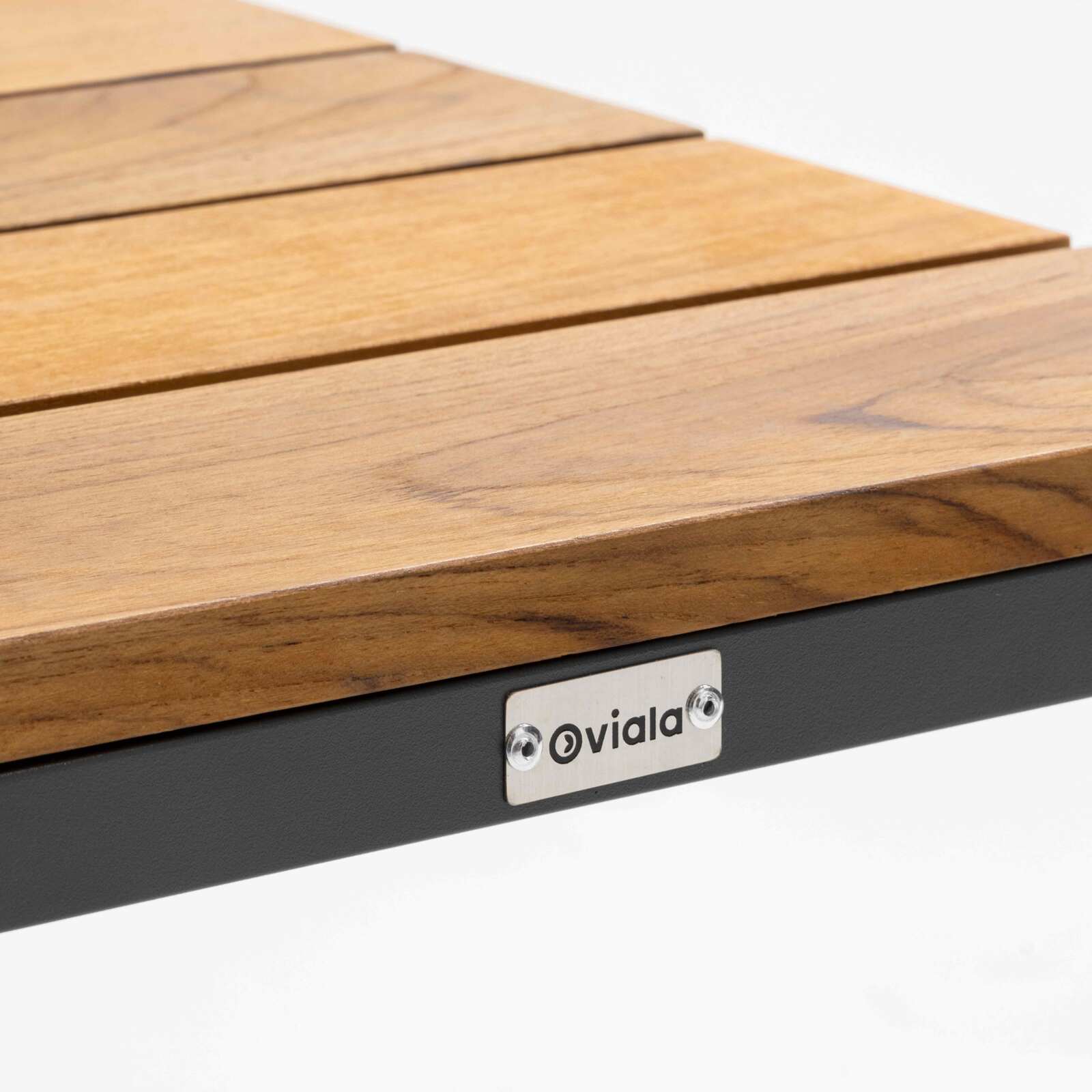 Mensola prendisole in alluminio e legno di teak