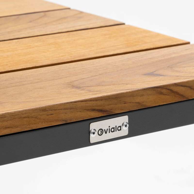 Mensola prendisole in alluminio e legno di teak