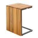 Mensola prendisole in alluminio e legno di teak