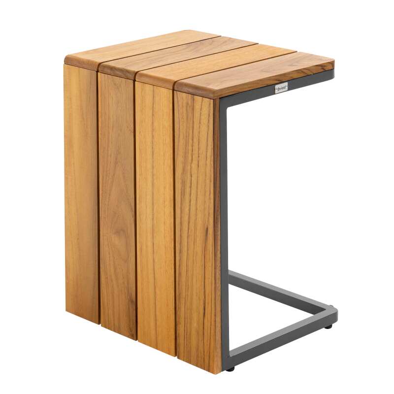 Mensola prendisole in alluminio e legno di teak