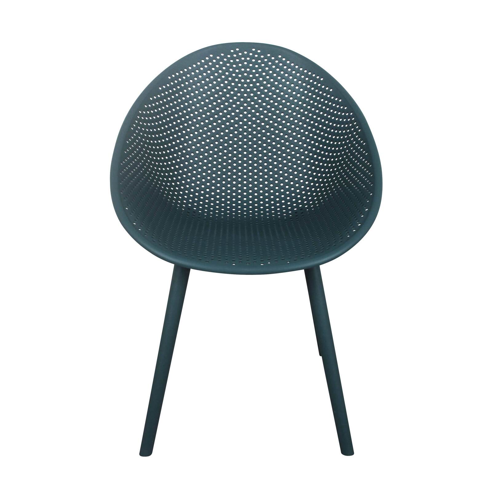 Set di 4 sedie da giardino in plastica