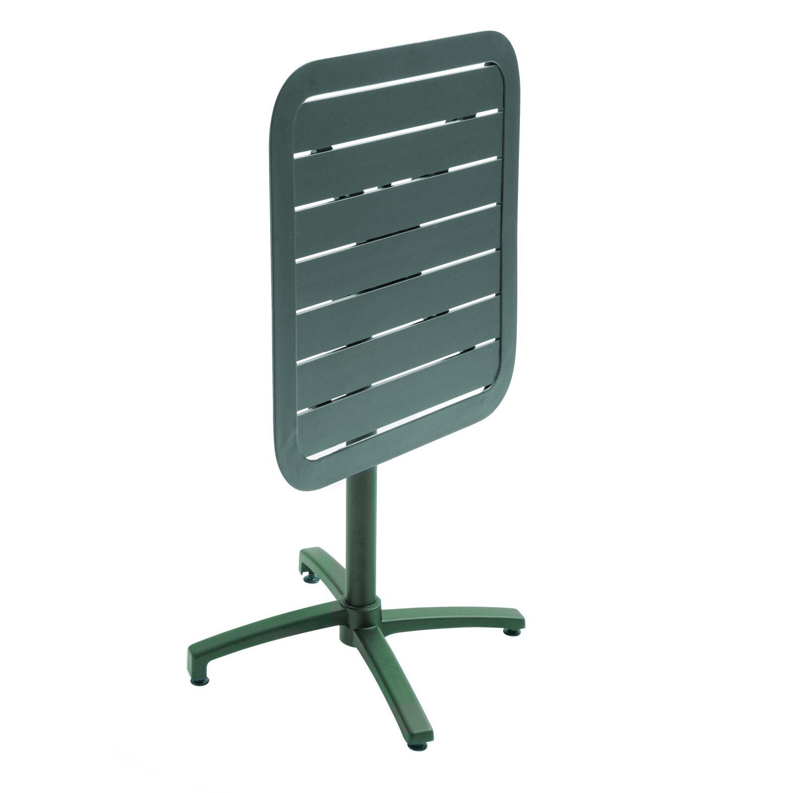 Tavolo da terrazzo inclinabile in alluminio 70x70 cm