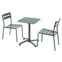Tavolo inclinabile in alluminio 60x60 cm e 2 sedie