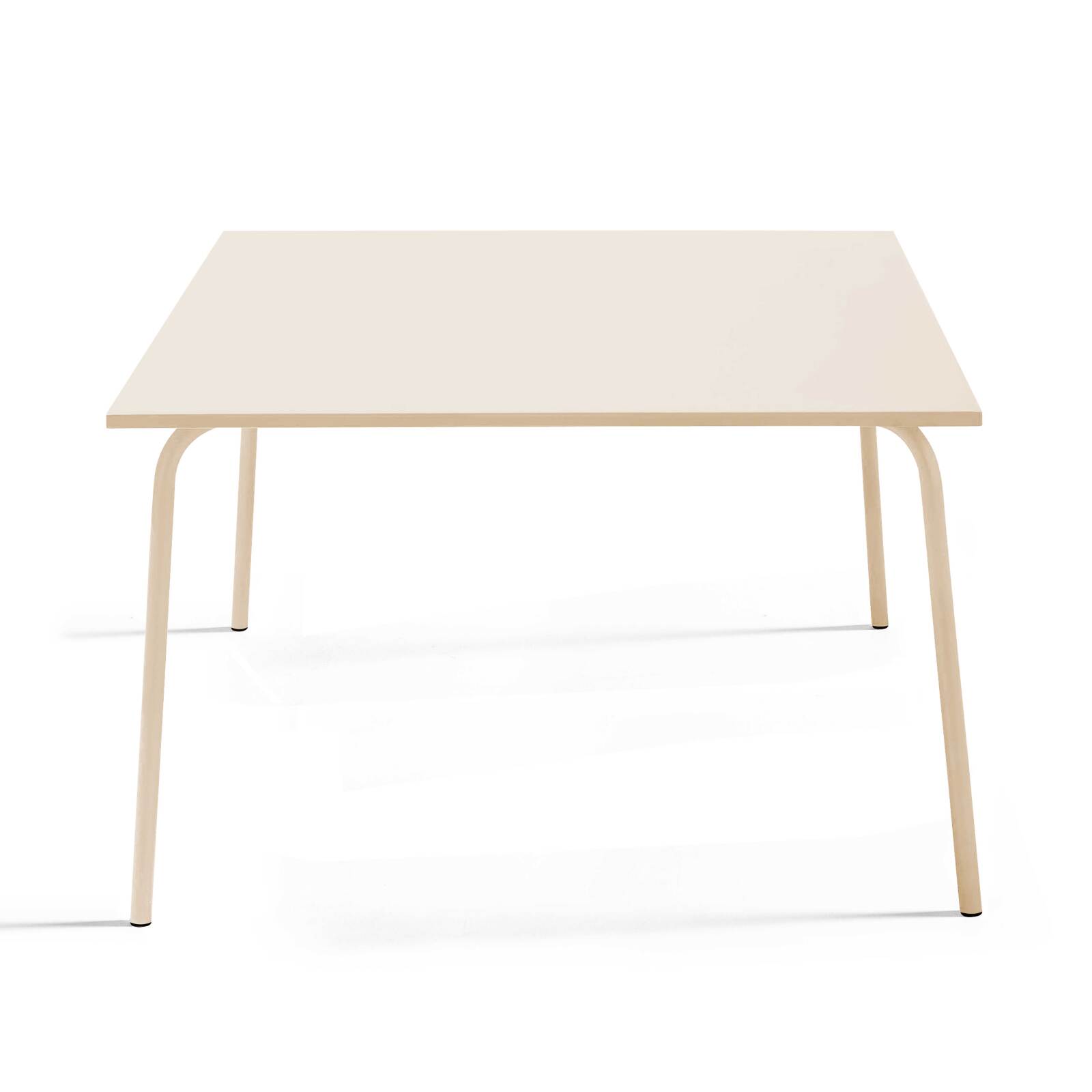 Tavolo da giardino quadrato 120 x 120 cm e 8 sedie con braccioli in metallo