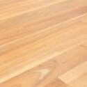 Tavolo da giardino rettangolare 240 x 95 cm in legno di acacia e 10 sedie con braccioli in alluminio