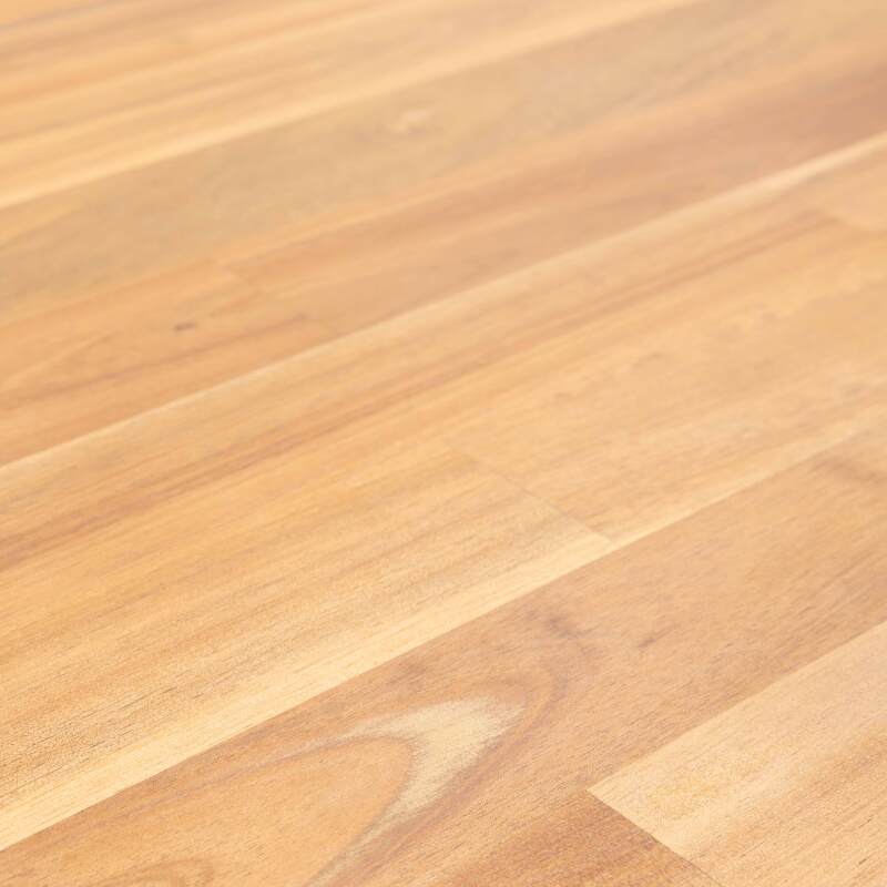 Tavolo da giardino rettangolare 240 x 95 cm in legno di acacia e 10 sedie con braccioli in alluminio