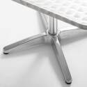 Piano tavolo quadrato in truciolare e acciaio inox 70 x 70 cm