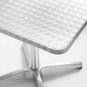 Piano tavolo quadrato in truciolare e acciaio inox 70 x 70 cm