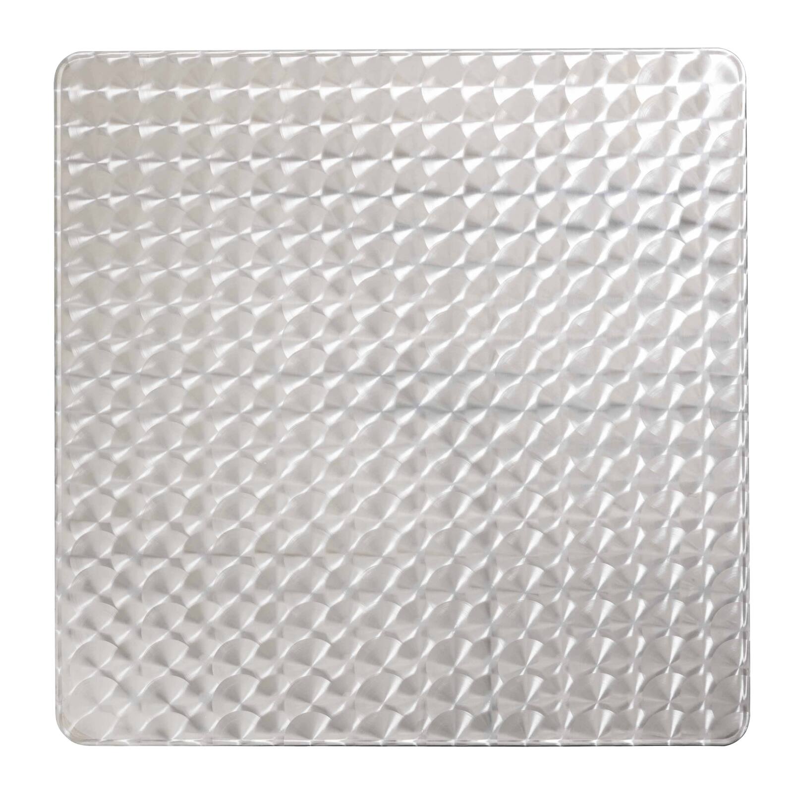 Piano tavolo quadrato in truciolare e acciaio inox 70 x 70 cm