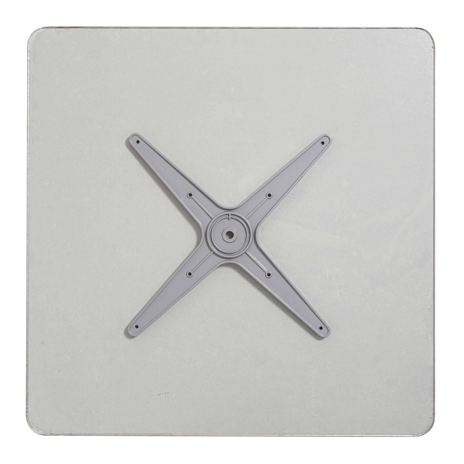 Piano tavolo quadrato in truciolare e acciaio inox 70 x 70 cm