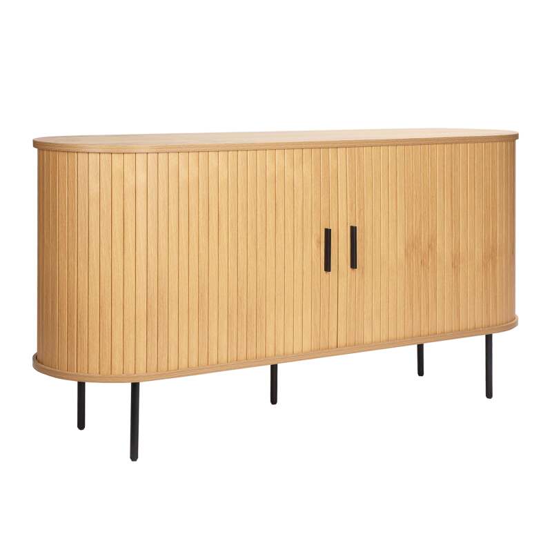 Credenza a 2 ante in nobilitato e acciaio 140 cm