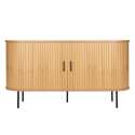 Credenza a 2 ante in nobilitato e acciaio 140 cm