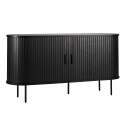 Credenza a 2 ante in nobilitato e acciaio 140 cm