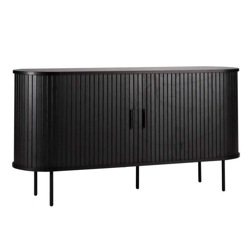 Credenza a 2 ante in nobilitato e acciaio 140 cm