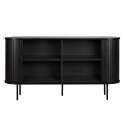 Credenza a 2 ante in nobilitato e acciaio 140 cm