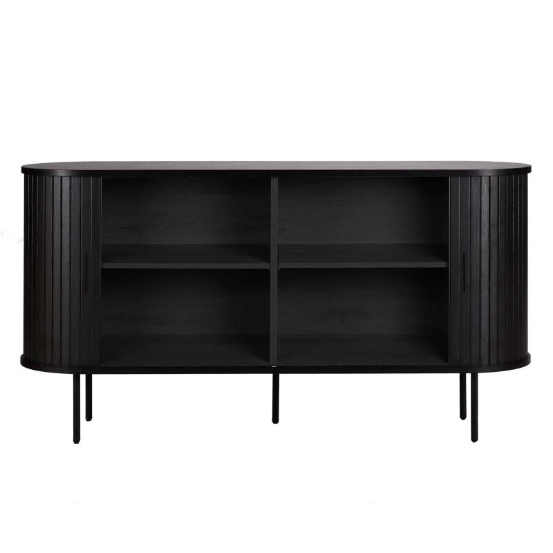 Credenza a 2 ante in nobilitato e acciaio 140 cm