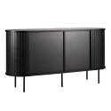 Credenza a 2 ante in nobilitato e acciaio 140 cm