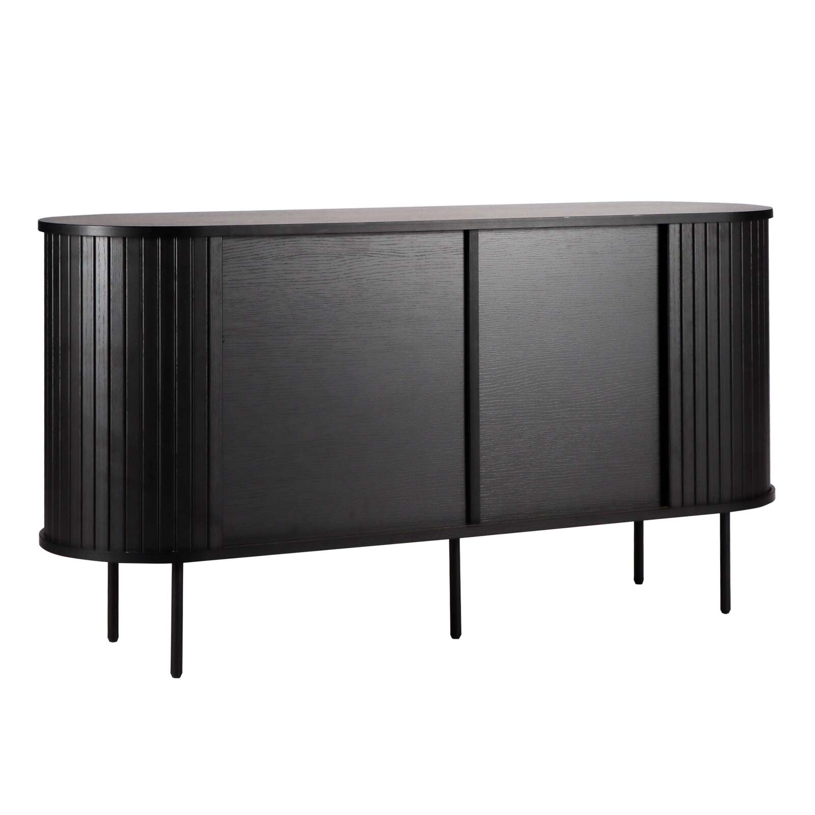 Credenza a 2 ante in nobilitato e acciaio 140 cm Credenza a 2 ante in nobilitato e acciaio 140 cm