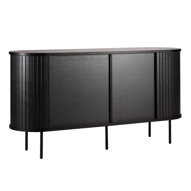 Credenza a 2 ante in nobilitato e acciaio 140 cm