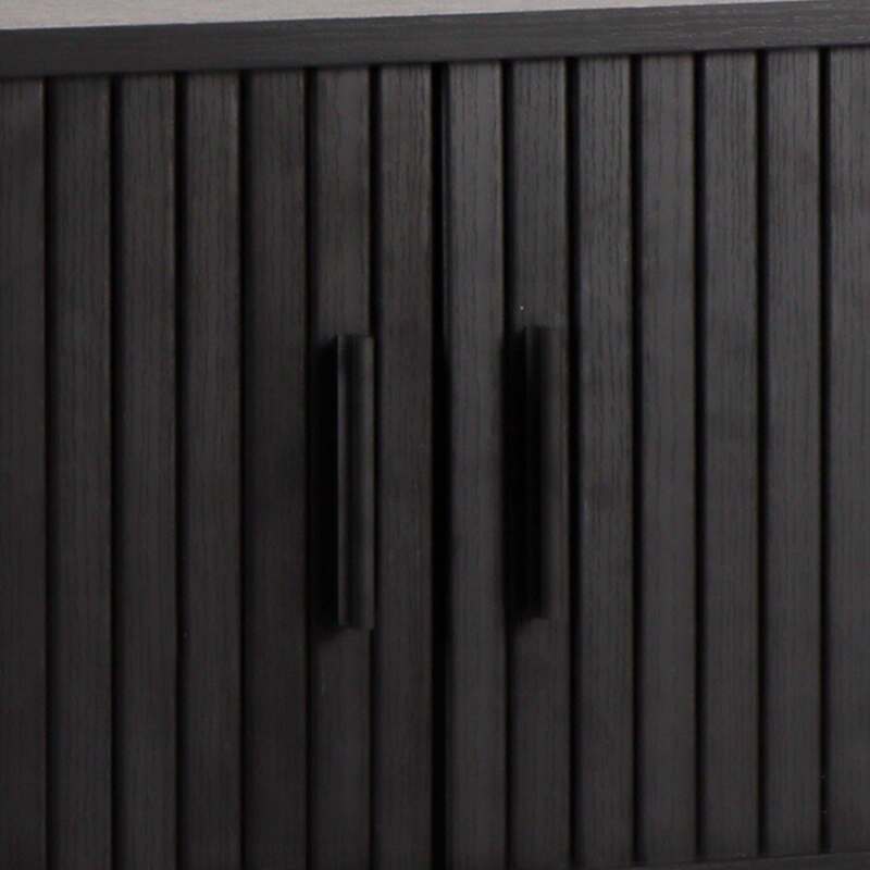 Credenza a 2 ante in nobilitato e acciaio 140 cm