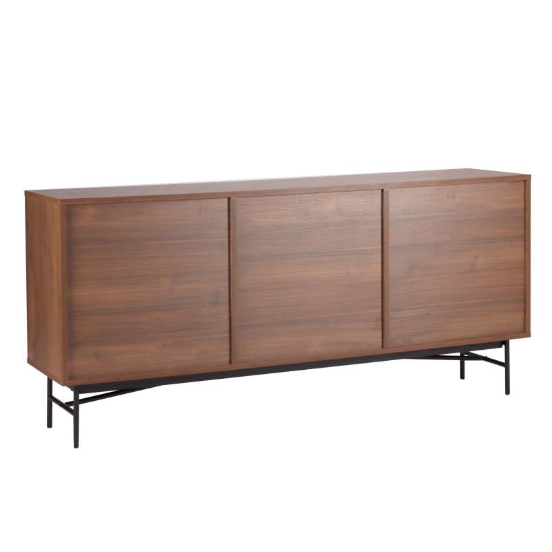 Credenza con 2 ante e 3 cassetti in melaminico e acciaio 160 cm (4/6)