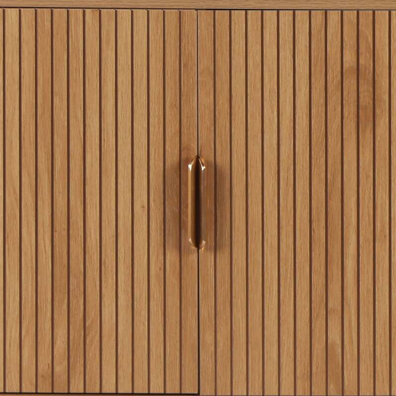 Credenza con 2 ante e 3 cassetti in melaminico e acciaio 160 cm (5/6)