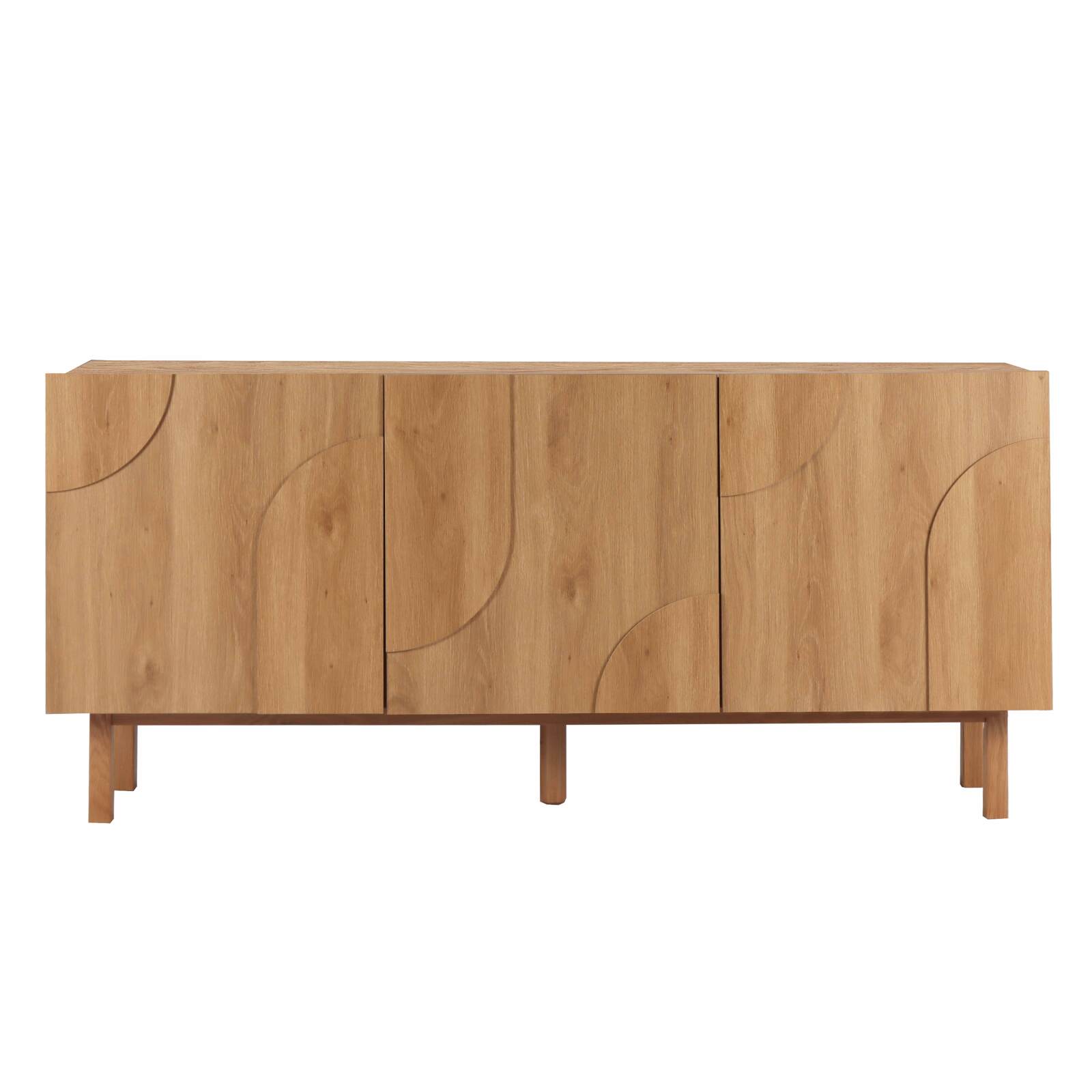 Credenza a 3 ante in nobilitato effetto legno