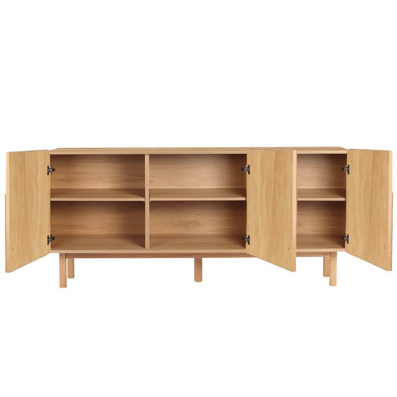 Credenza a 3 ante in nobilitato effetto legno