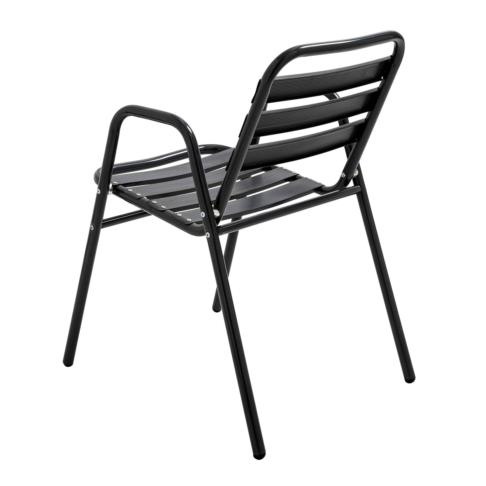 Sedia da giardino in alluminio con braccioli