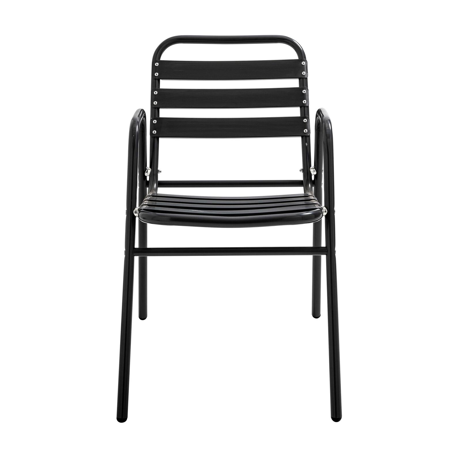 Sedie da giardino in alluminio con braccioli - Set di 4 pezzi