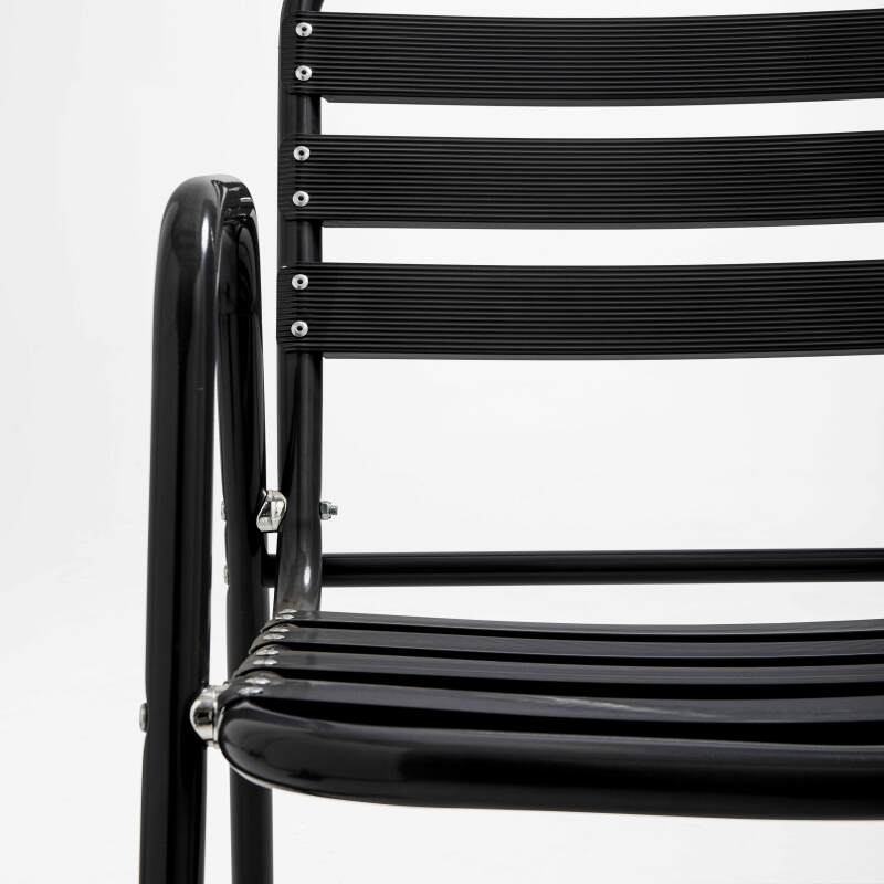 Sedie da giardino in alluminio con braccioli - Set di 4 pezzi (5/7)