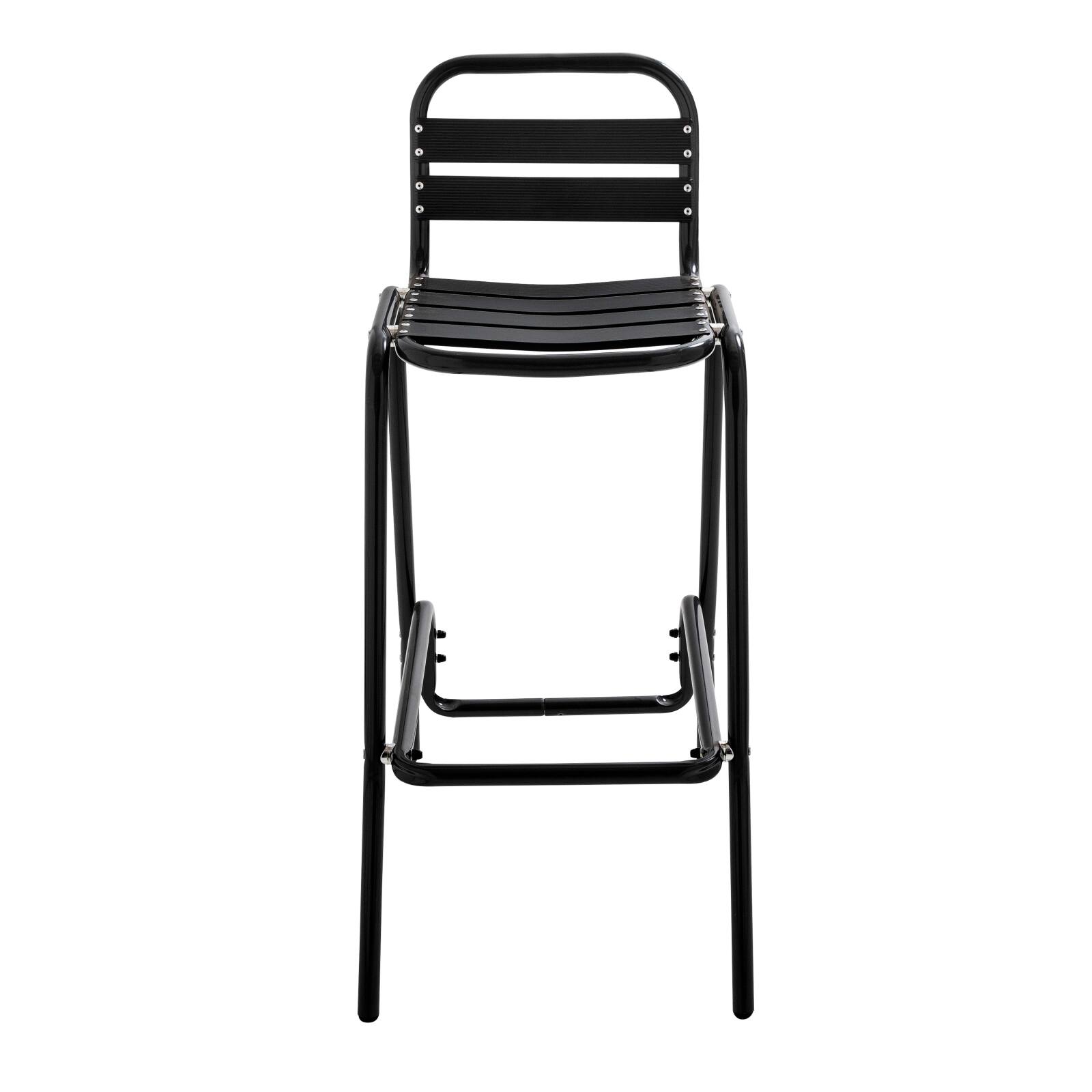 Sedia alta da giardino in alluminio anodizzato